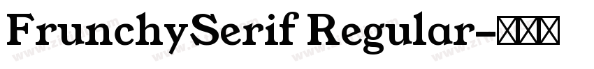 FrunchySerif Regular字体转换